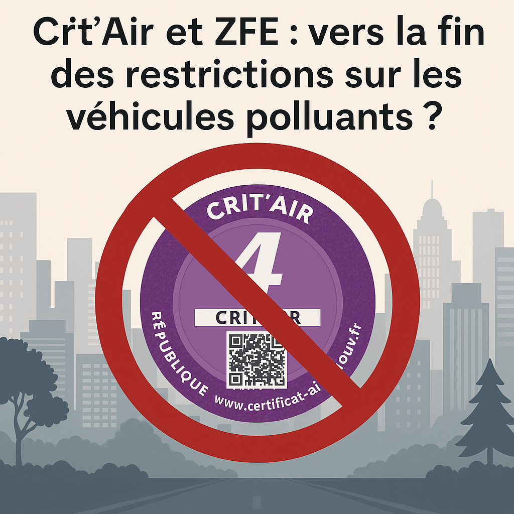🚗 Crit’Air et ZFE : vers la fin des restrictions sur les véhicules polluants&nbsp;?