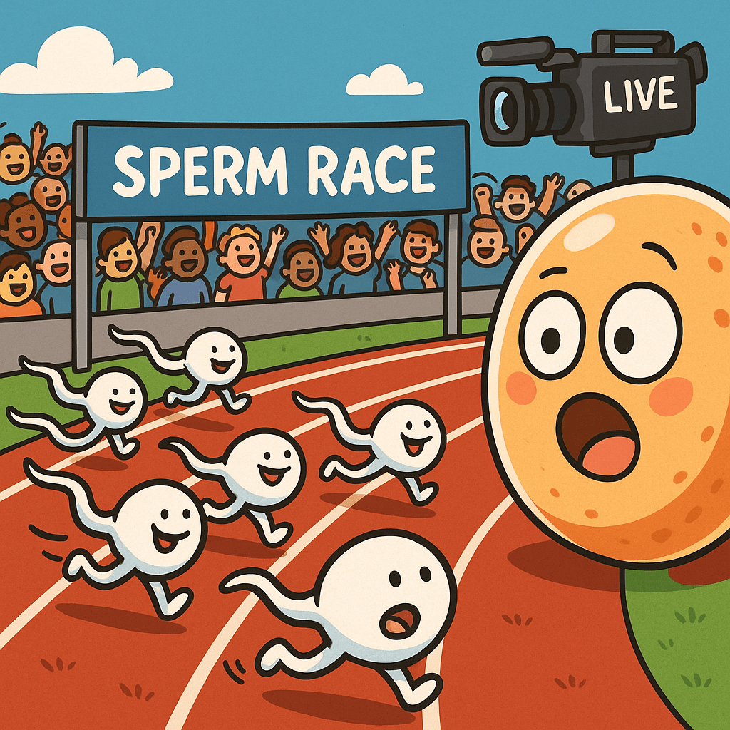 🧬 Une course de spermatozoïdes retransmise en direct : l’étonnant pari entre science, art et&nbsp;spectacle
