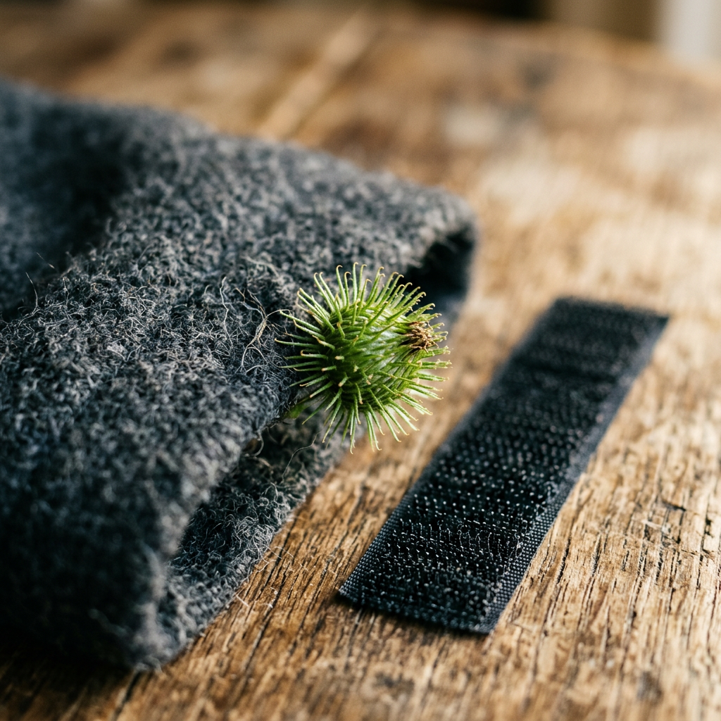 🌿🦺 Le Velcro est né d’une balade en montagne : un ingénieur suisse a copié les graines collées sur son chien (et a mis dix ans à convaincre)